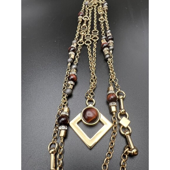 White House Black Market Retro Layered Necklace - Picture 7 of 8